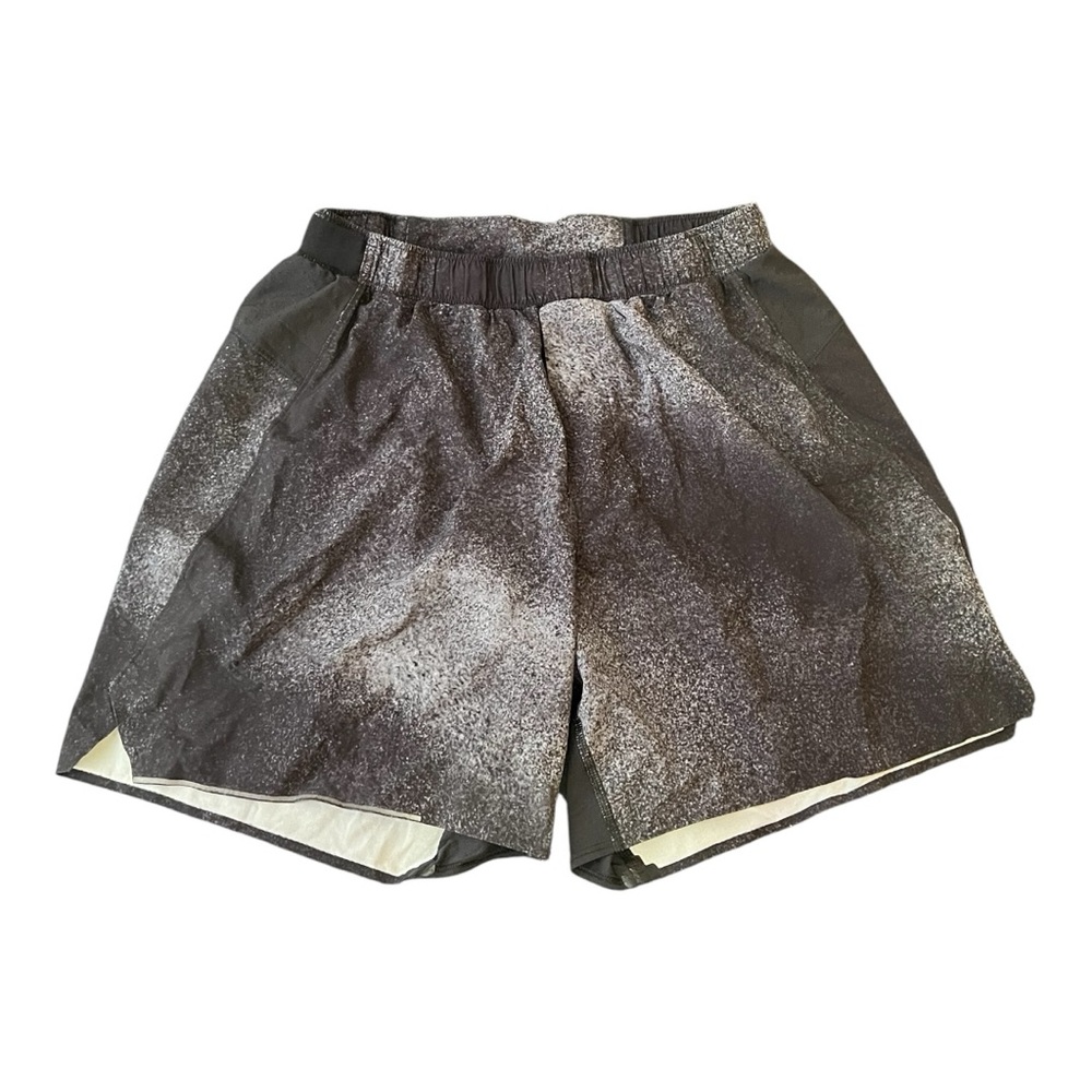 lululemon Men’s Surge Shorts Black and Gray Athletic Shorts 5” inseam